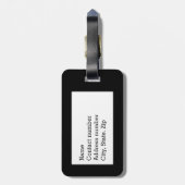 Politievrouw Thin Blue Line Roos Aangepaste naam Bagagelabel (Achterkant verticaal)