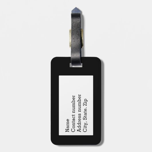 Politievrouw Thin Blue Line Roos Aangepaste naam Bagagelabel (Achterkant verticaal)