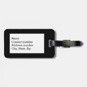 Politievrouw Thin Blue Line Roos Aangepaste naam Bagagelabel (Achterkant horizontaal)