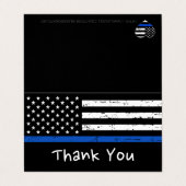 Politiewaardering op maat van blauwe lijn visitekaartje (Buitenkant ongevouwen)