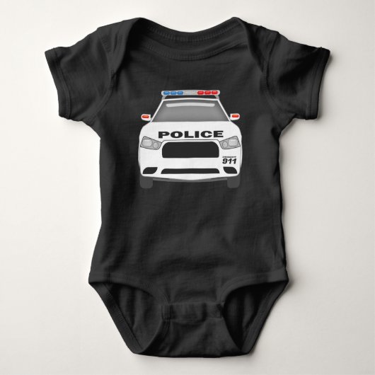 Politiewagen 911 Baby jongens en meisjes Romper (Voorkant)