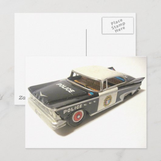 Politiewagen Briefkaart (Voorkant / Achterkant)