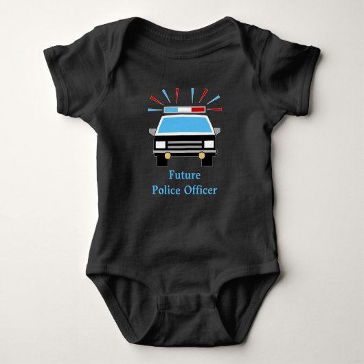 politiewagen | Gepersonaliseerd | Toekomstige poli Romper (Voorkant)