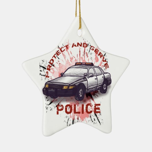Politiewagen Keramisch Ornament (Rechts)