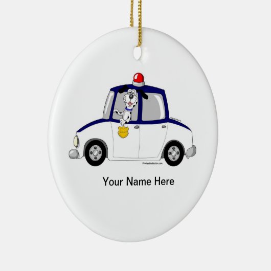 Politiewagen Keramisch Ornament (Rechts)