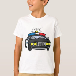 Politiewagen met knipperende sirenes t-shirt