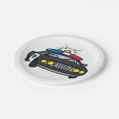 Politiewagen Papieren Bordje (Gekanteld)