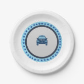 Politiewagen  papieren bordje (Voorkant)