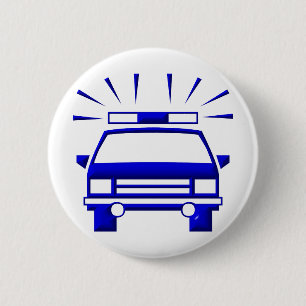 Politiewagen Ronde Button 5,7 Cm