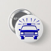 Politiewagen Ronde Button 5,7 Cm (Voorkant /achterkant)