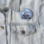 Politiewagen Ronde Button 5,7 Cm (In situ)