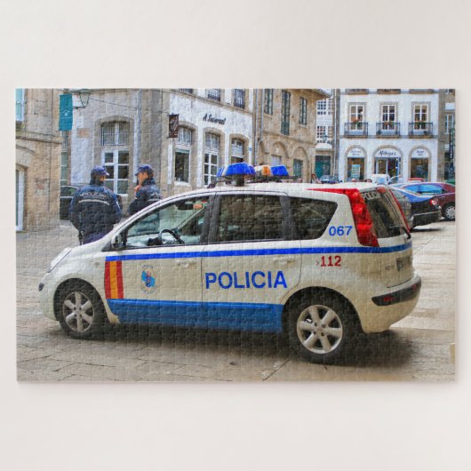 Politiewagen, Santiago de Compostela, Spanje Legpuzzel (Horizontaal)