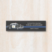  politiewagen Thin Blue Line Name Desk Deurbordje (Voorkant)