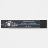  politiewagen Thin Blue Line Name Long Desk Deurbordje (Voorkant)