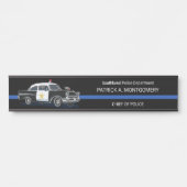  politiewagen Thin Blue Line Name Long Desk Deurbordje (Voorkant)