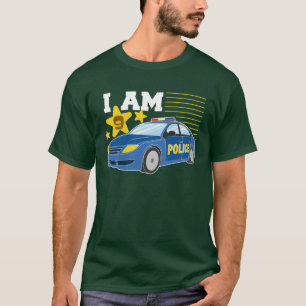 Politiewagen Verjaardag Ik ben vriend vintage T-shirt