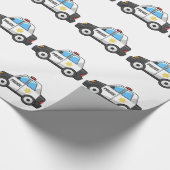Politiewagen voor Cartoon Cadeaupapier (Hoek)