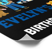 Politiewelkomstpartij bord Meisjespolitie badge po Poster (Hoek)