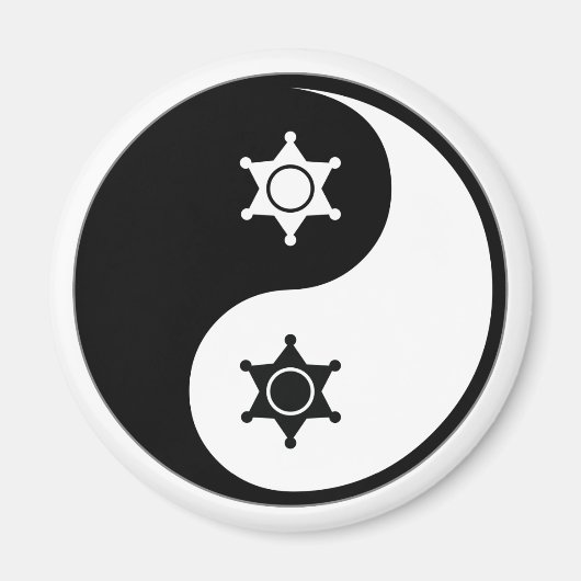 Politiewerk Yin Yang Magneet (Voorkant)