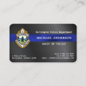 Politiewet handhaving Aangepaste Logo Silver Blue Visitekaartje (Voorkant)