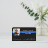 Politiewet Handhaving foto blauwe lijn Visitekaartje (Staand voorkant)