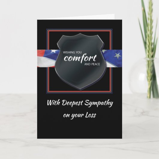 Politiewetshandhaving Sympathie Zwarte badge Kaart (Voorkant)