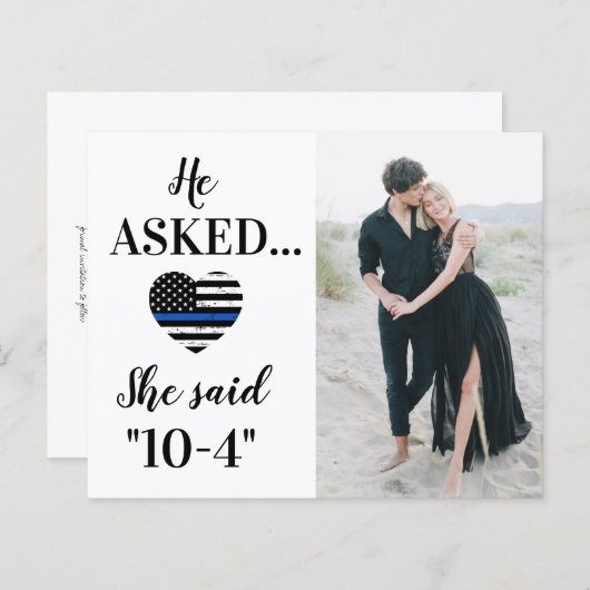 Politiewetshandhaving Weduwfoto opslaan Datum (Voorkant / Achterkant)