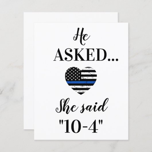 Politiewetshandhavingsweddenschap sparen de datum (Voorkant / Achterkant)