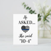 Politiewetshandhavingsweddenschap sparen de datum (Staand voorkant)