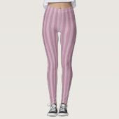 Politroze monochrome verticale strepen leggings (Voorkant)