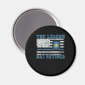 Polizei de Legende heeft de Amerikaanse vlag uitge Magneet (Voorkant / Achterkant)