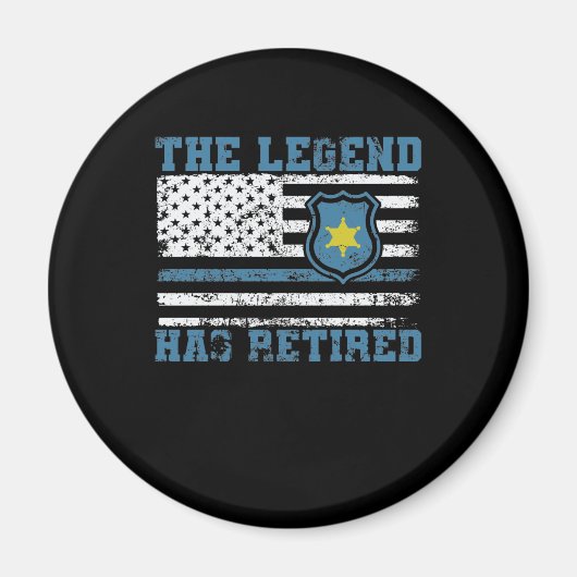 Polizei de Legende heeft de Amerikaanse vlag uitge Magneet (Voorkant)