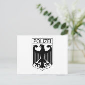 POLIZEI - Duitse politiesymbool Giften Briefkaart (Staand voorkant)