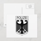 POLIZEI - Duitse politiesymbool Giften Briefkaart (Voorkant / Achterkant)