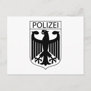 POLIZEI - Duitse politiesymbool Giften Briefkaart