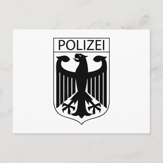 POLIZEI - Duitse politiesymbool Giften Briefkaart (Voorkant)