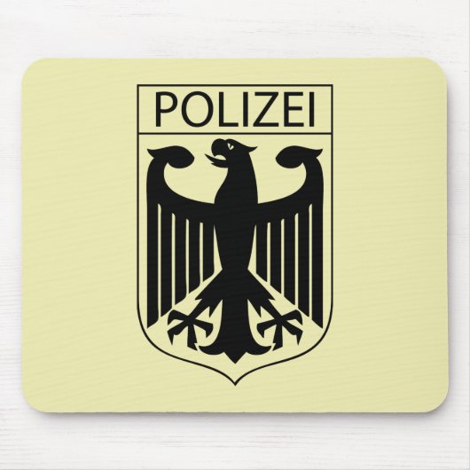 POLIZEI - Duitse politiesymbool Giften Muismat (Voorkant)