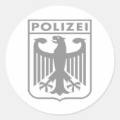 Polizei Ronde Sticker (Voorkant)