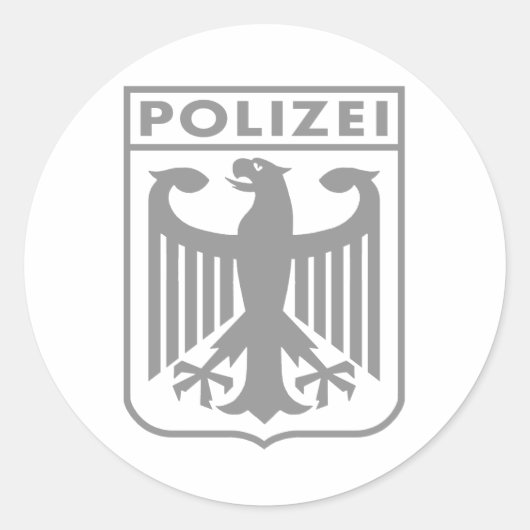 Polizei Ronde Sticker (Voorkant)
