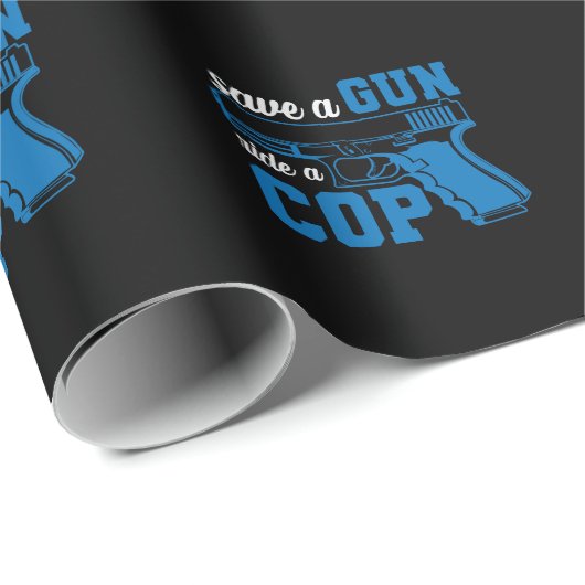 Polizeiwaffe slaat een Pistool op een Cop Cadeaupapier (Rol Hoek)