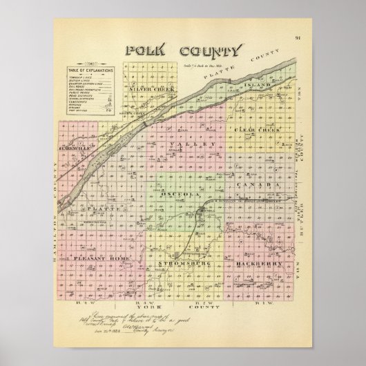 Polk County, Nebraska Poster (Voorkant)