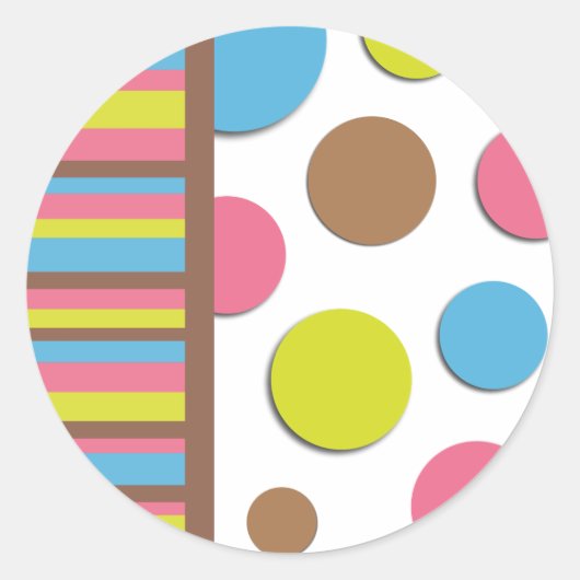 Polk een Dot en Stripes Envelope Seal Stickers (Voorkant)