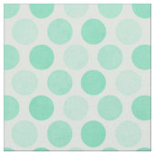 Polk Stippen Aqua Blue Fabric Stof (Close Up)