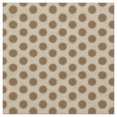 Polk Stippen Bruin op Tan Fabric Stof (Close Up)