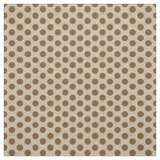 Polk Stippen Bruin op Tan Fabric Stof (Swatch)