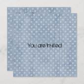 Polka Blue Abstract Baby shower Kaart (Voorkant / Achterkant)