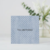 Polka Blue Abstract Baby shower Kaart (Staand voorkant)