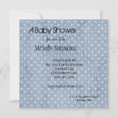 Polka Blue Abstract Baby shower Kaart (Achterkant)