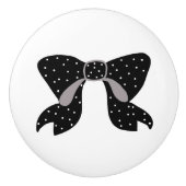 Polka Bow Knob Keramische Knop (Voorkant)