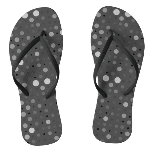 Polka Dot 01.Gray DGrey BG Teenslippers (Voetbed)